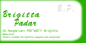 brigitta padar business card